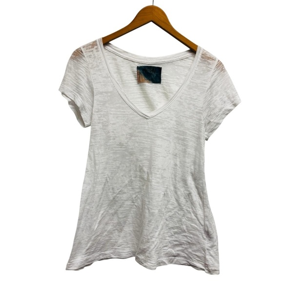 Nation LTD Tops - Nation LTD White Burnout Tee Shirt